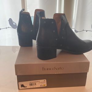 Fantastic studded ankle booties with great details.